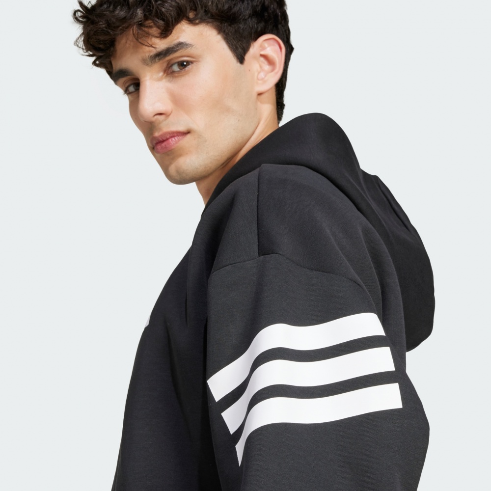 Джемпер Adidas M FI 3S FZ BLACK JD4827 р.M черный