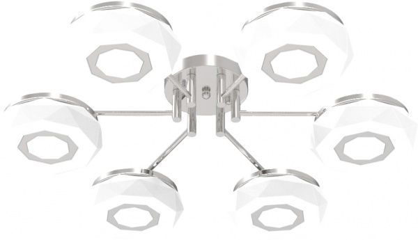 Люстра світлодіодна Victoria Lighting з пультом ДК 108 Вт хром Andorra/PL6 