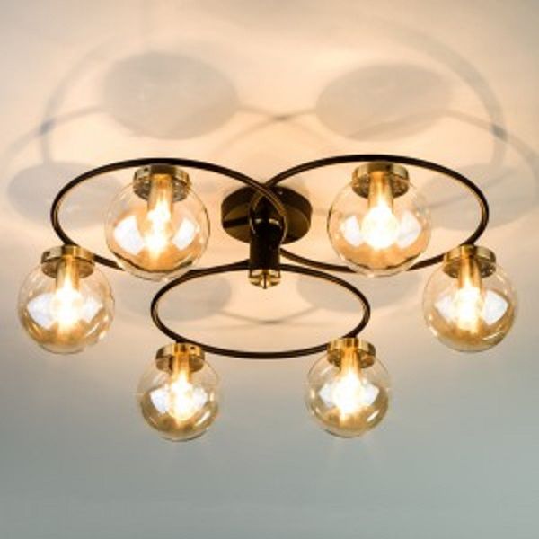 Люстра стельова Strotskis Link 6x60 Вт E14 чорний 70104/6