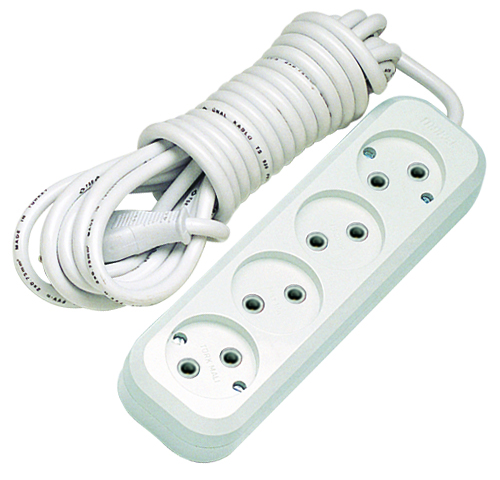 Удлинитель Makel без заземления 4 гн. белый 5 м MGP144 