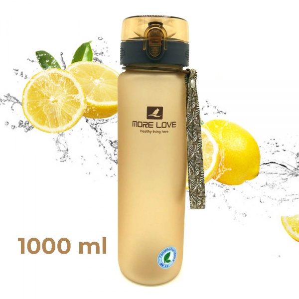 Пляшка спортивна 1000 мл Casno коричневий MX-5041_Brown