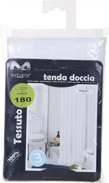 Штора для душа Bacchetta Rigone bianco 180x200 см