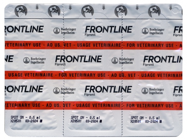 Краплі Frontline від бліх та кліщів для котів Spot-on 0,5 мл