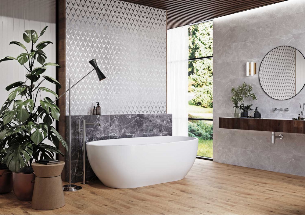 Плитка Cersanit Teneza grey glossy 29,7x60 cм