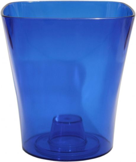 Кашпо для орхідей Оранжерея «Квадро» квадратний 3л синій 