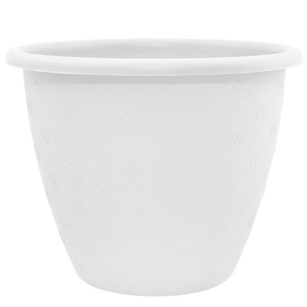 Кашпо пластиковое Алеана Верона круглый 1,1л белый (112016) 