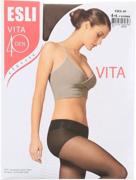 Колготки жіночі ESLI Vita Vita 40 den castoro р. 4 світло-коричневий 