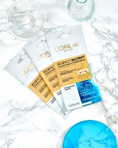 Маска для обличчя L'Oreal Paris Вік Експерт 35+ тонізувальна 30 мл 1 шт./уп.