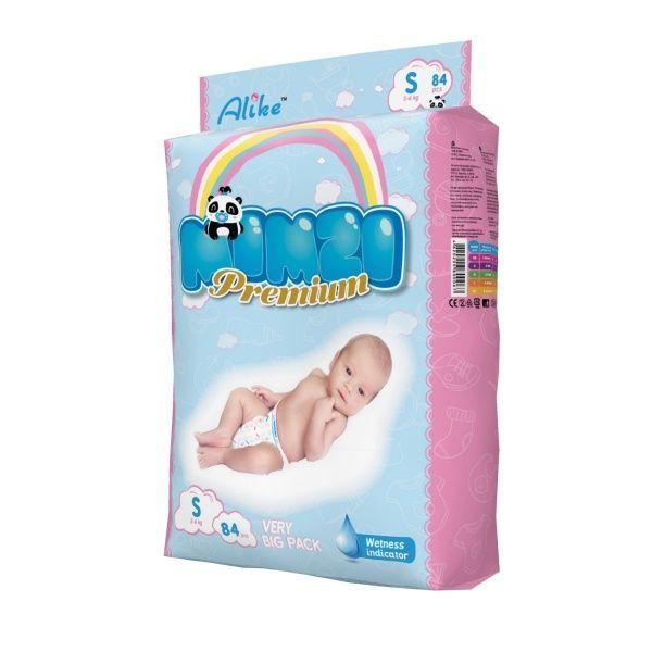 Подгузники Mimzi S 3-6 кг 84 шт.