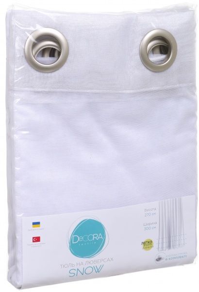 Тюль SNOW 300х278 білий Decora textile