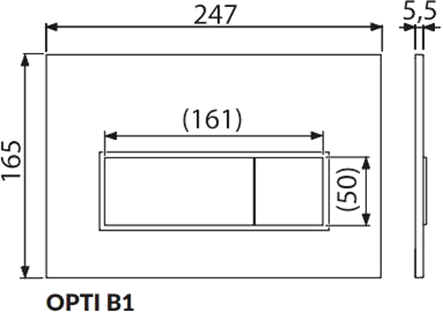 Клавіша змиву Cersanit OPTI B1 глянцевий хром