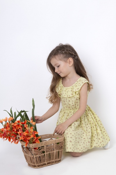 Платье Mevis 02 р.110 желтый 