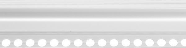 Профиль алюминиевый облицовочный внутренне торцевой фигурный с отверстиями 25x25x58.6 мм светлый 