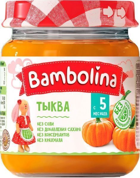Пюре Bambolina Тыква 100 г 4813163001991 