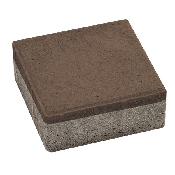 Плитка тротуарная Брусчатка 200x200x60 мм венге