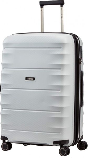 Чемодан Titan M 67 70 л белый Highlight 