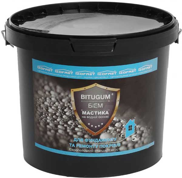 Мастика бітумно-емульсійна Izofast Bitugum БІЕМ 5 кг