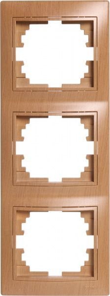 Рамка трехместная Lezard MIRA вертикальная дуб матовый 701-5100-153