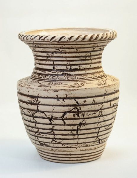 Горщик шамотний Ольвія 30*39 см круглий 15л бежевий 