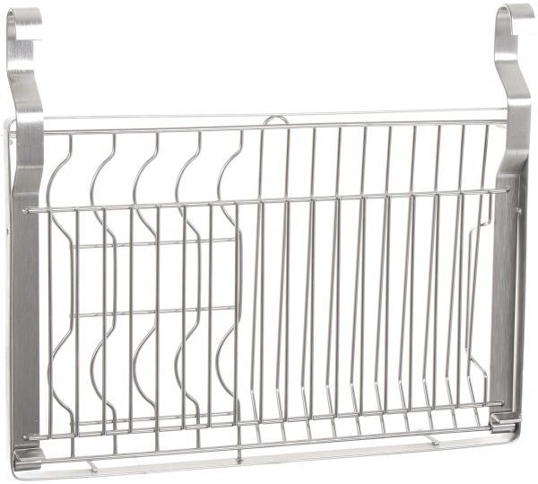 Сушарка для посуду Flamberg на рейлінг з піддоном SSK-8006 срібний