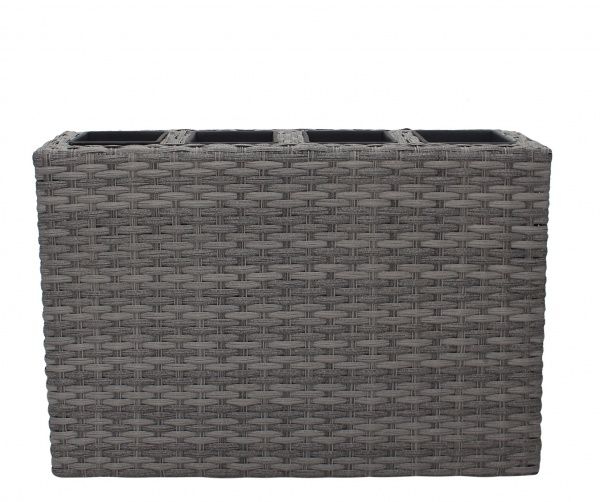 Підставка Engard зі штучного ротанга для 4 кашпо HA-01 прямокутний 228 л коричнево-бежевий 