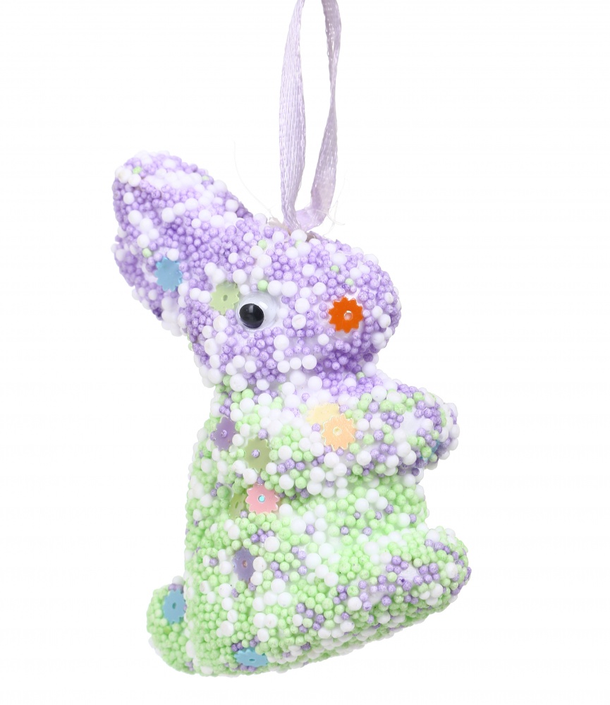 Декоративная подвеска Зайчонок 6 см CX18-037 в ассортименте