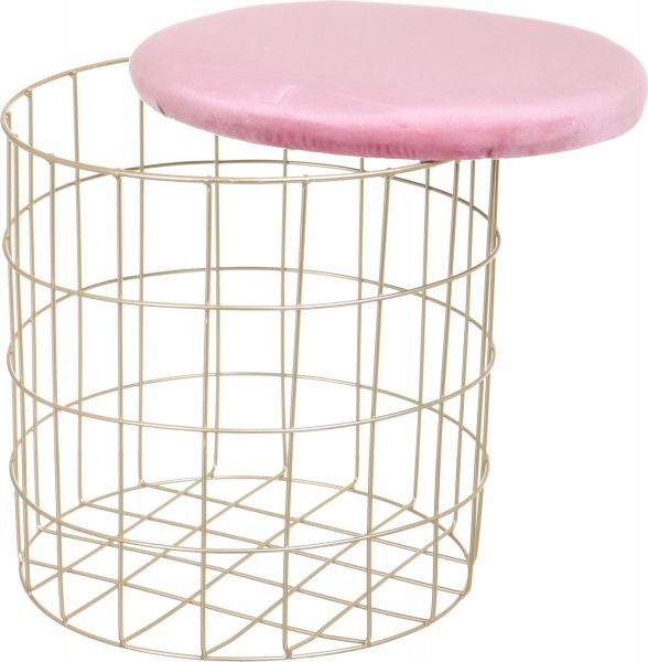 Кошик Royal 40х40х42 см пудровий із золотим 