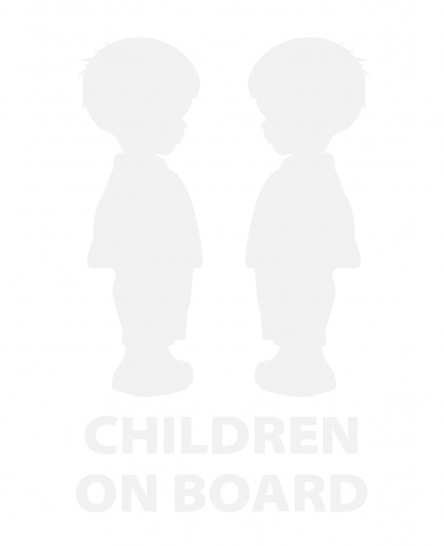 Светоотражающая наклейка LOOM Children On Board 2 LM-10207-white для твердых поверхностей