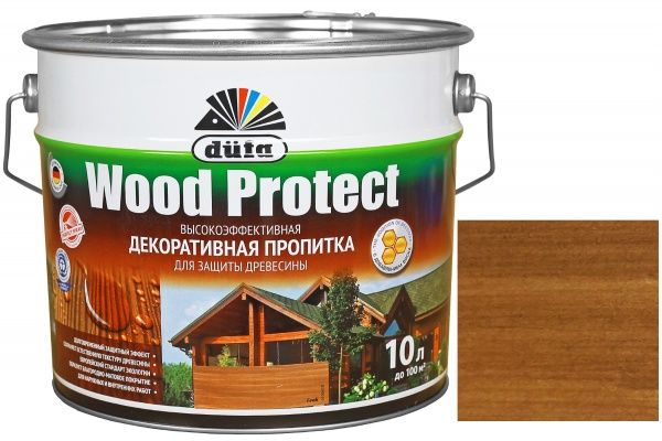 Декоративное средство Dufa EXPERT Wood Protect дуб шелковистый глянец 10 л
