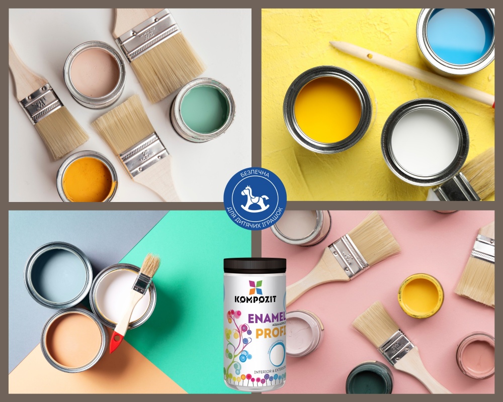 Эмаль акриловая Kompozit акриловая Profi красная глянец 0,7л