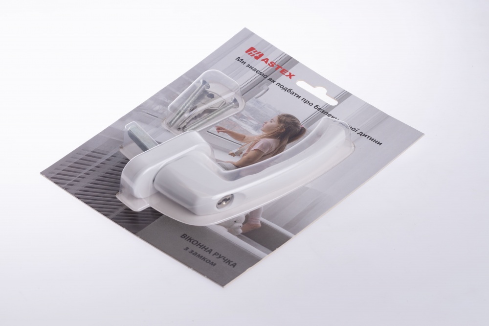 Ручка кнопка-ключ Venera біла Ral 9016 WH 108/37