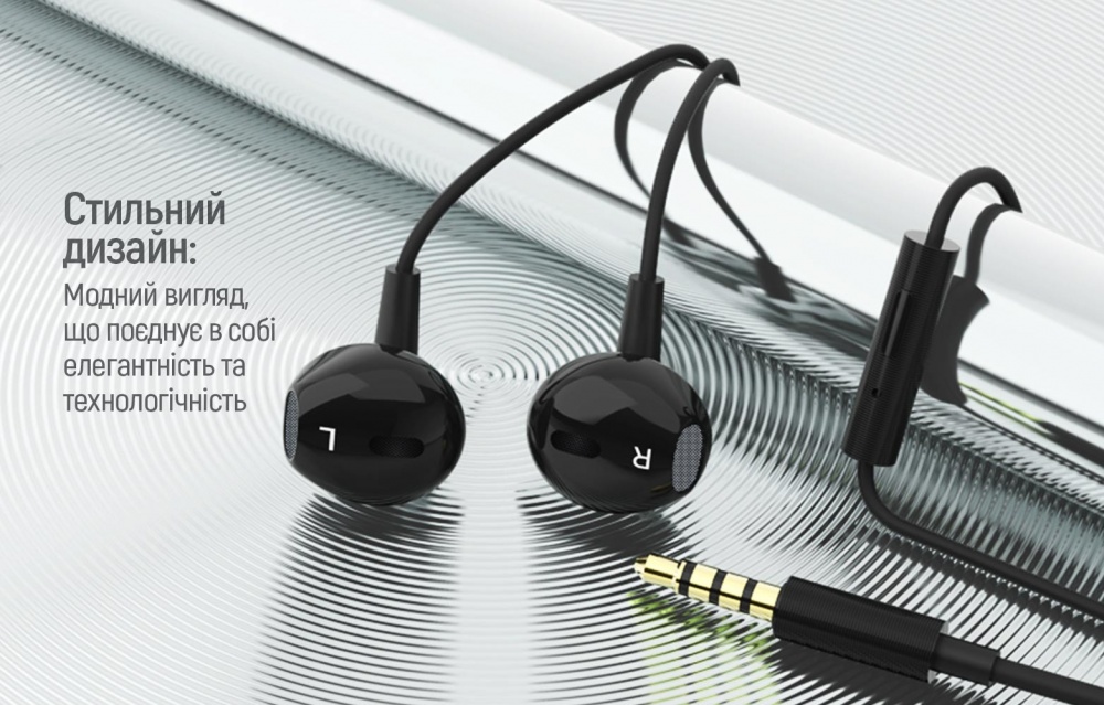 Навушники ColorWay Slim 3.5 mm Wired Earphone Blast 1 black (CW-WD01BK)
