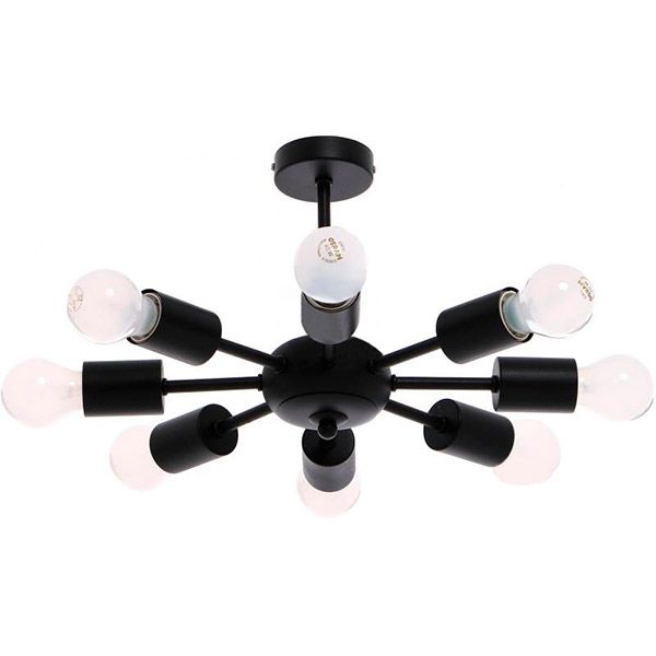 Люстра потолочная Геотон НПБ 02-8х60-229 Сириус-8 8xE27 черный 47606 