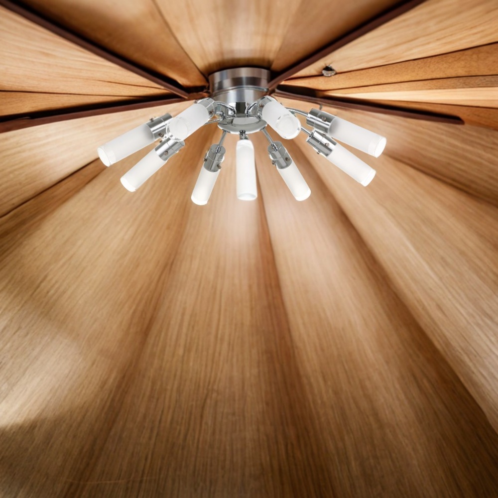 Світильник стельовий Accento lighting Camellia 8x40 Вт E14 хром ALPL-BL19230-8