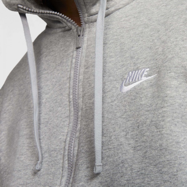 Джемпер Nike M NSW CLUB HOODIE FZ BB BV2645-063 р. M сірий