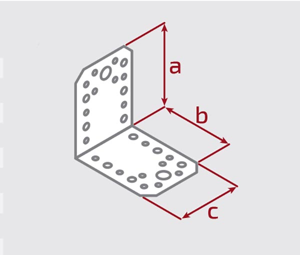 Кутник перфорований Profstal рівносторонній 105x105x90 мм 1,8 мм