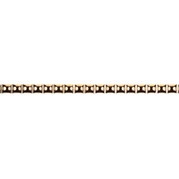 Бордюр стік Grandkerama ребристий золотий 10х200 мм