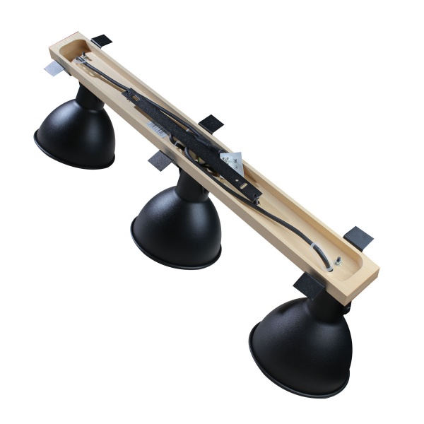 Спот Светкомплект Wooden AP 7119 3x40 Вт E27 чорний 