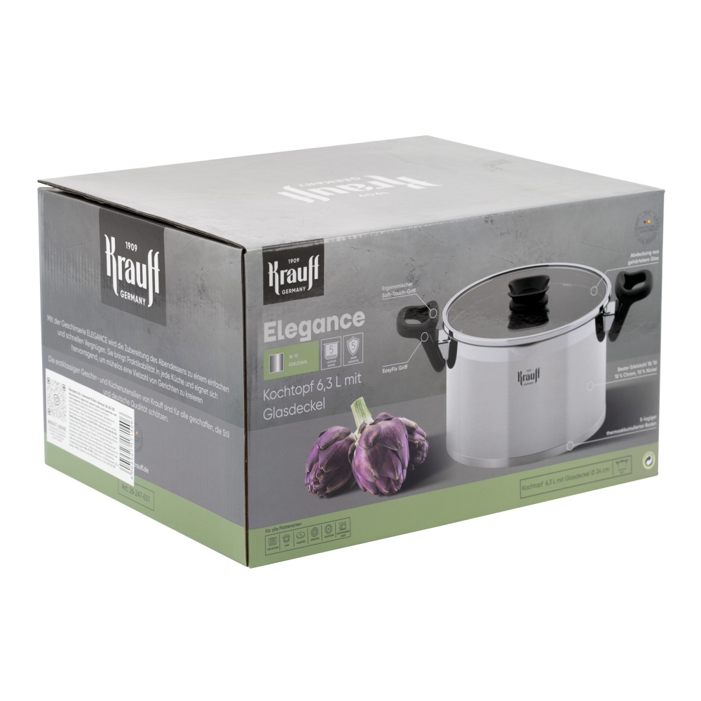 Кастрюля с крышкой Krauff Elegance 6,3 л 26-247-031