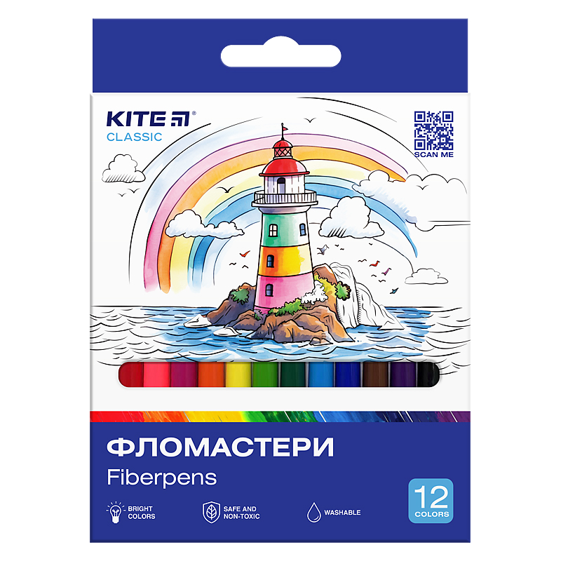 Фломастеры 12 шт. Classic K-447 KITE