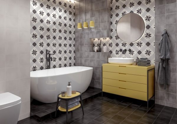 Плитка Golden Tile Terragres Marrakesh Антрацитовий 1МУ183 18,6x18,6 2 сорт 