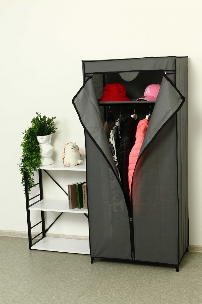 Тканевый шкаф Sensio HOME HANG 1555х695х430 мм серый