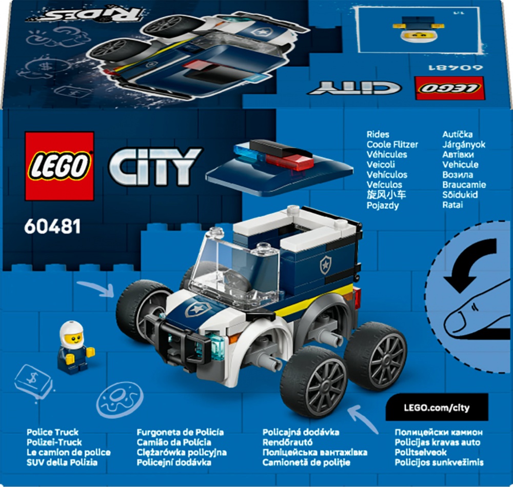 Конструктор LEGO City Автомобили – Полицейский грузовик. 60481