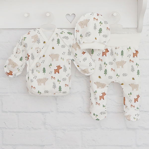 Комплект для новорожденных Blanka Олененок бежевый р.68 110359 