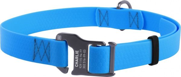 Ошейник WAUDOG Waterproof 2,5х35-70 см голубой