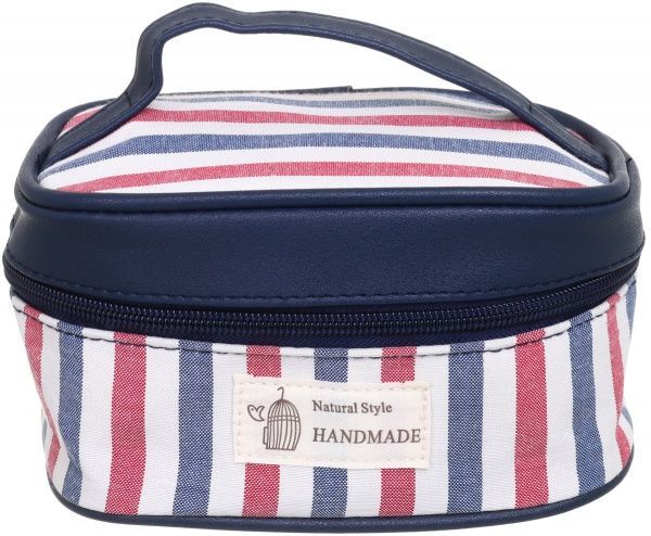 Косметичка Полоска красный с голубым 