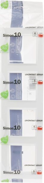 Рамка четырехместная Simon SIMON10 универсальная белый CR4/11
