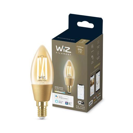 Розумна лампа WIZ Smart FIL Wi-Fi 4,9 Вт C37 прозора E27 220 В 2000-5000 К 929003017701 