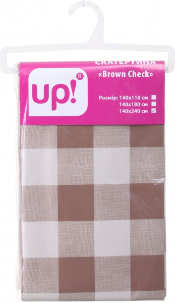 Скатерть Check 140x240 см коричневый UP! (Underprice) 