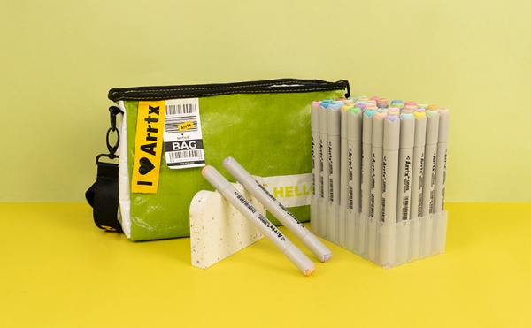 Набір спиртових маркерів Arrtx Oros ASM-03-PT01, 40 кольорів, пастельні відтінки LC302628 